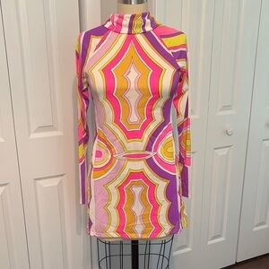 Vintage 60s Fitted Long Sleeve Tunic/Dress
